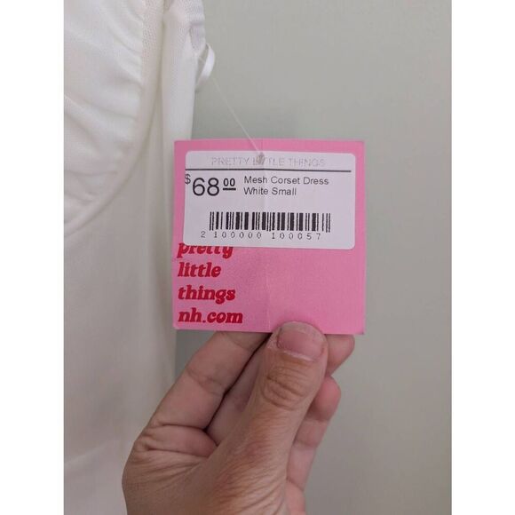 Blue Blush Mesh White Corset Dress NWT - Picture 3 of 5